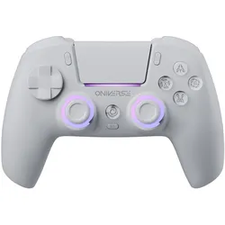 Oniverse Starion PS5 kabelloser Bluetooth-Controller, Marmorweiss (Android, iOS, PC, PS3, PS5), Gaming Controller, Weiss