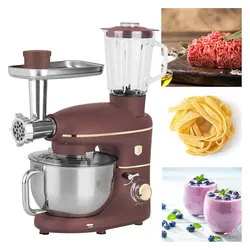 BerlingerHaus Küchenmaschine inkl. Flischwolf, Smoothiebehälter & 3 Pasta-Aufsätze, 1500W, bordeaux, Küchenmaschine, Rot