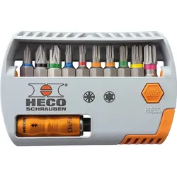 HECO-Bit-Selector, HECO- und Pozi-Drive, mit Farbcodierung 11-tlg. inkl. ClicFix