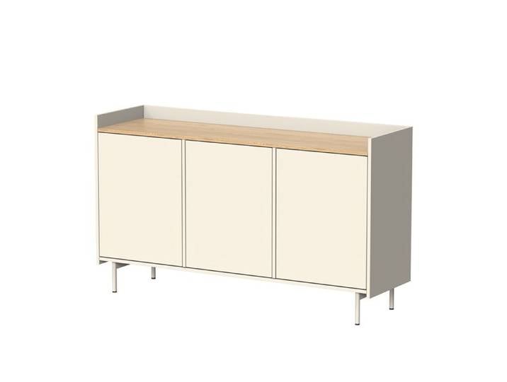 Commode Velina 140x82cm avec 6 compartiments Crème Vicco 56414