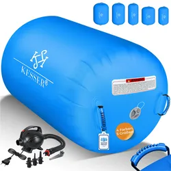 KESSER® Aufblasbare Air Roll Airtrack, Gymnastik-Rolle   inkl. Tragetasche & elektr. Luftpumpe   Barrel Gymnastik Tumbling   Yoga Gymnastik Rolle Gymnastikmatte, Fitnessrolle