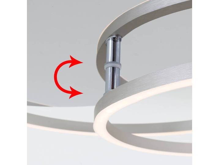 Briloner LED Deckenlampe Frame, dimmbar, chrom / silber, für Wohn- / Esszimmer, Metall, Modern, LED Deckenleuchte