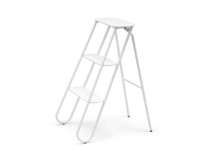 Tritt-Hocker Bukto Frost weiß, Designer Bønnelycke MDD, 39x71x56 cm