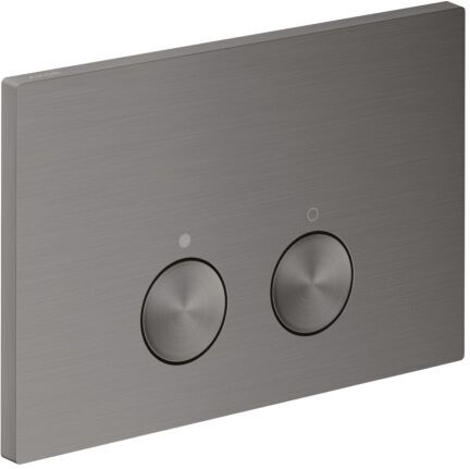 Hansgrohe AXOR FlushPlate Drückerplatte 42531340 für 2-Mengen-Spülung, Metall, brushed black chrome