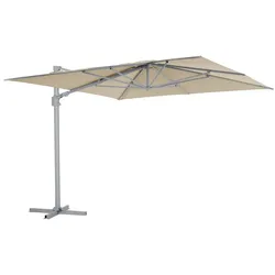 Ampelschirm Vinovo - Aluminium, Neigbar, 300x300 cm, Khaki