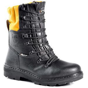 COFRA Schnittschutzstiefel WOODSMAN, schwarz, S2, Schnittschutzklasse 1, Echt Leder, Größe 41