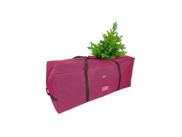 Laalu Aufbewahrungstasche premium für Weihnachtsbaum, 120 × 50 × 50 cm, mit Reißverschluss, Schultergurt, Rot, Freiform, 50 cm, Dekoration, Weihnachtsdekoration, Christbäume & Zubehör