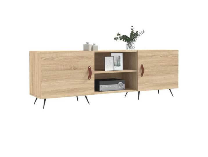 Elégant Meuble TV SIGNOR Meuble Télé de Salon chêne sonoma 150x30x50cm bois d'ingénierie &0_5323266