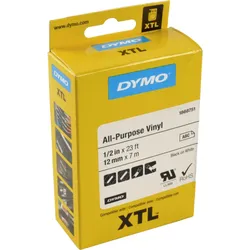 Dymo Kabel Band XTL 1868751 Vinyl  schwarz auf weiß  12mm x 7,5m