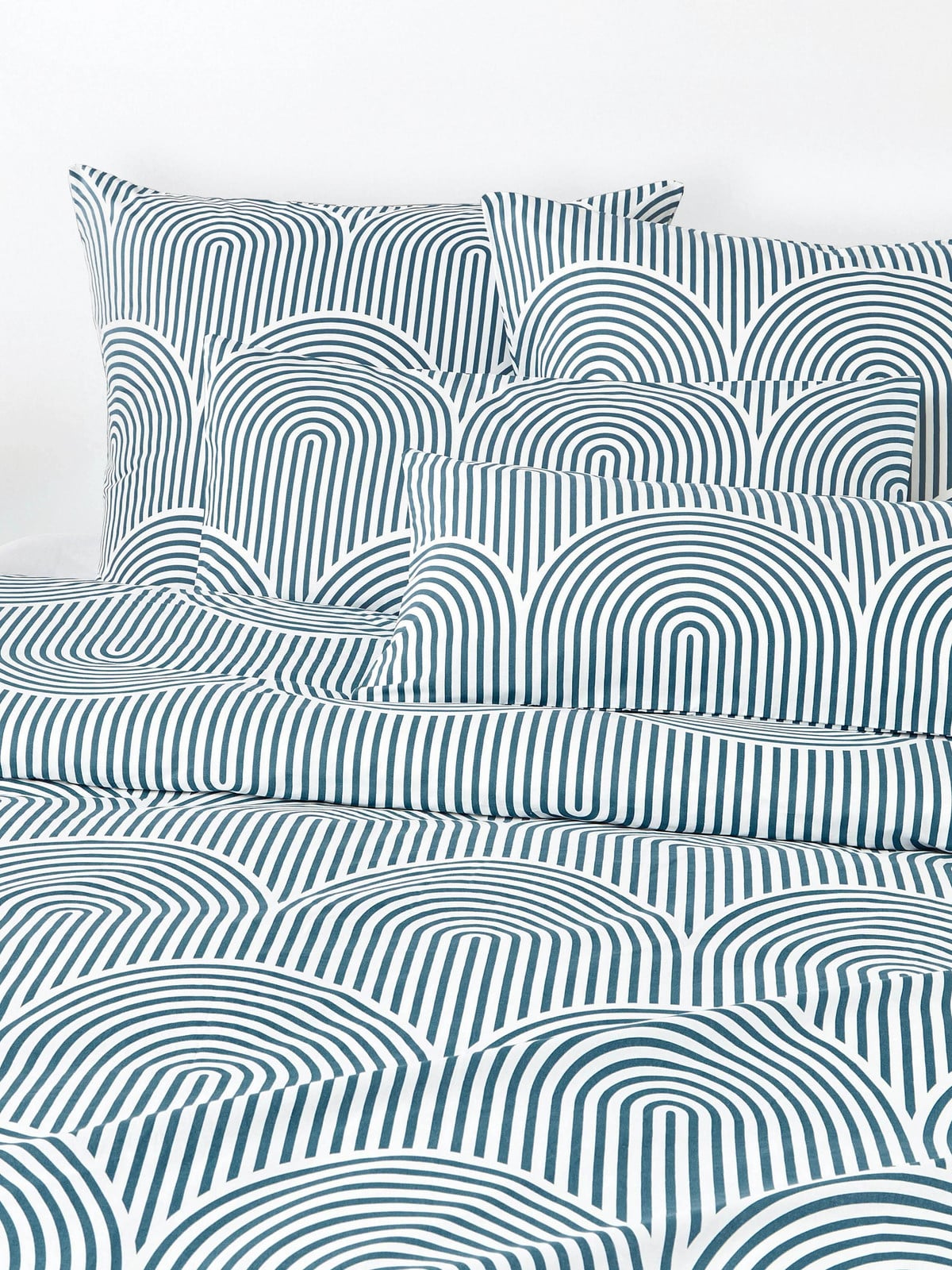 Westwing Collection Katoenen dekbedovertrek Arcs 140x200 cm