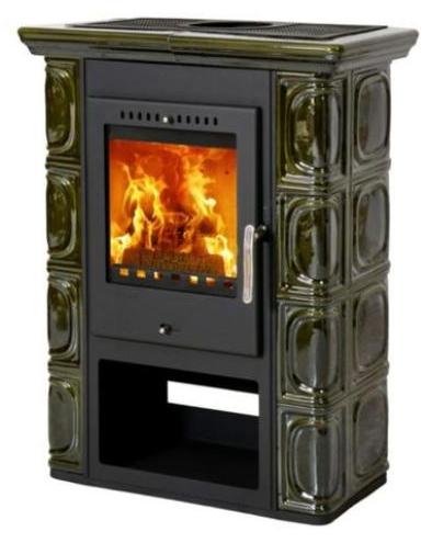 Thorma Kachelofen | Borgholm | 7 kW | Keramik Olivgrün