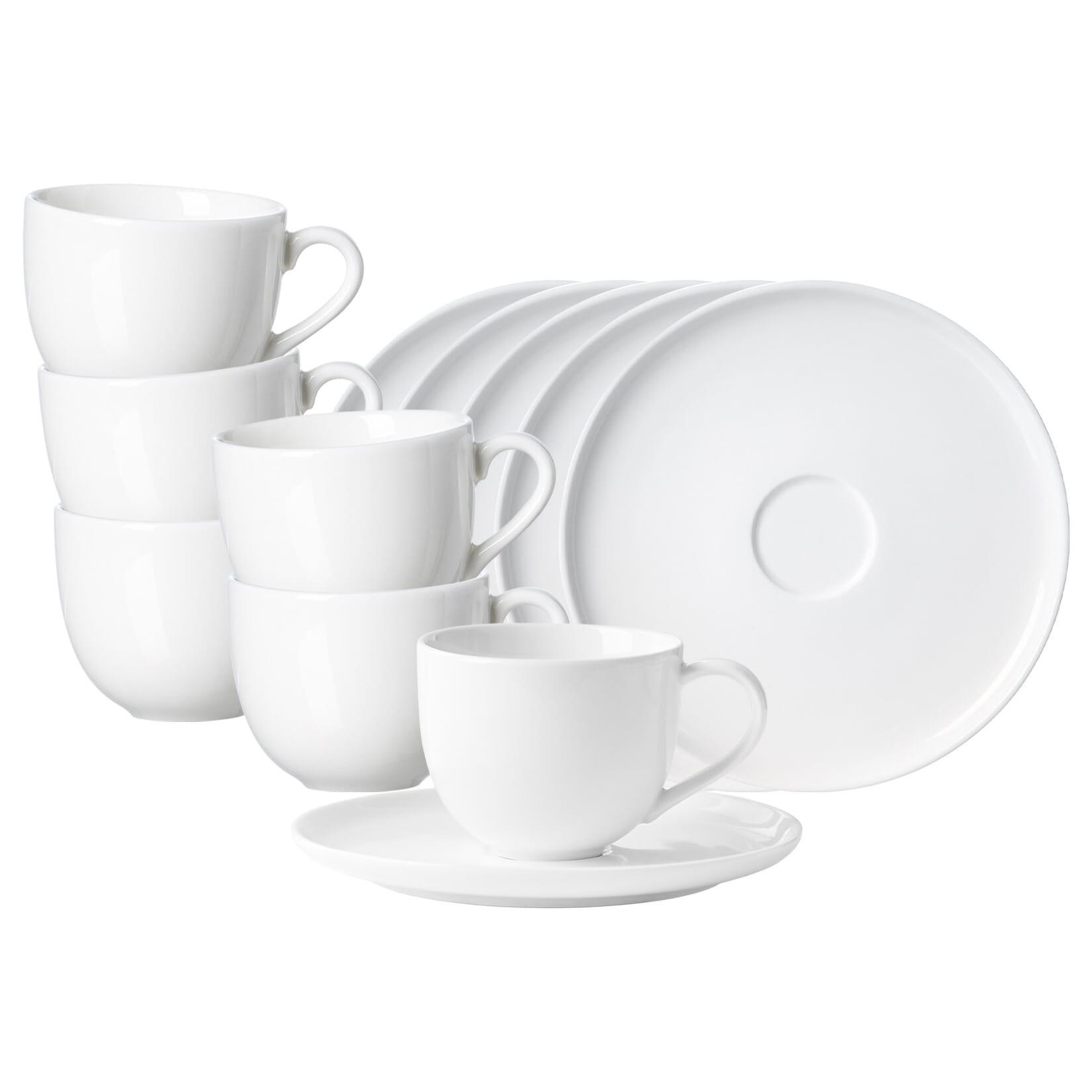 Ritzenhoff & Breker Kaffeetassen mit Untertassen Skagen 220 ml 6er Set