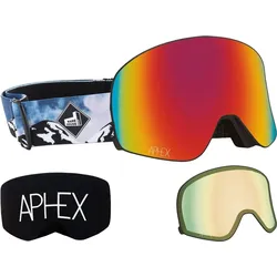APHEX VIRGO THE ONE EDITION Magnet Schneebrille 2026 mountain strap/revo red + Zusatzglas yellow
