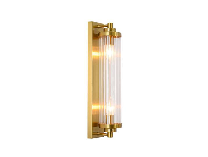 Wandleuchte, Bernsteinfarben, Glas, 10x42 cm, RoHS, Lampen & Leuchten, Innenbeleuchtung, Wandlampe, Wandlampen