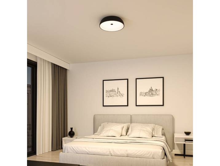 Plafonnier LED Jaron à intensité variable. Noir mat - Paulmann - Salon / séjour - Moderne - Métal - Rond