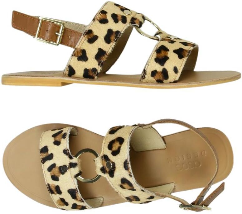 asos Damen Sandalen, Beige, Gr. EU 35,5 (UK 3), Leder - Second Hand