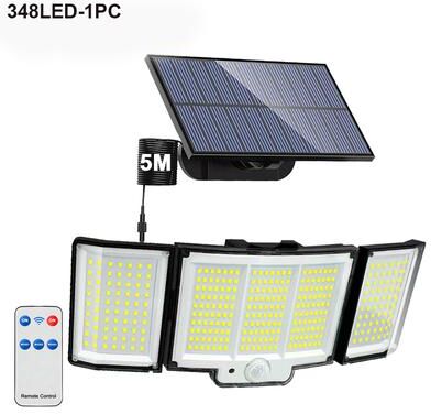 Multicon Wholesale Hub Waterproof Solar Lamp Outdoor Security Light With Motion Sensor, 126 328LED Powerful Spotlight Solar For Garden 348led 1pc