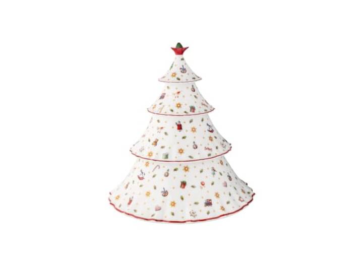 Villeroy & Boch - Toy's Delight Baum Dose Bunt, Mikrowellensicher, Weihnachtsdekoration, Plätzchendose Mehrstöckig Keramik, Keksdose Weihnachten, Deko Weihnachten, Premium Porzellan