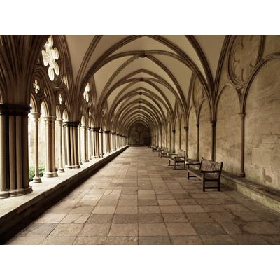 Fototapete PAPERMOON "Cathedral Archway", bunt, B:3,5m L:2,6m, Vlies, Tapeten