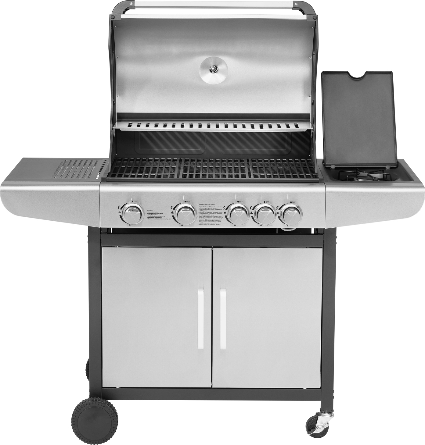 Justus BBQ Gasgrill "Ares 4 SU" silber 4+1 Brenner
