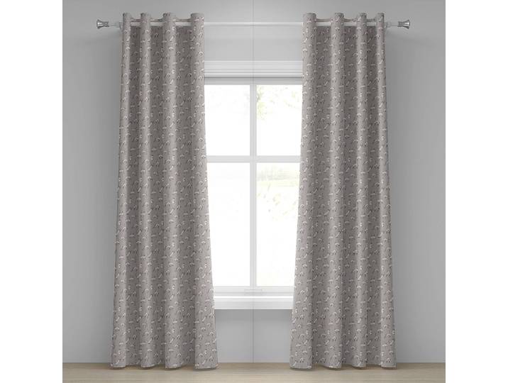 Rideaux à œillets Katze - Lot de 2 260cm Gris/Gris clair
