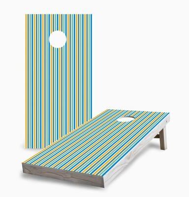 Skip's Garage Stripe Pattern Regulation 2x4 Cornhole Game Set