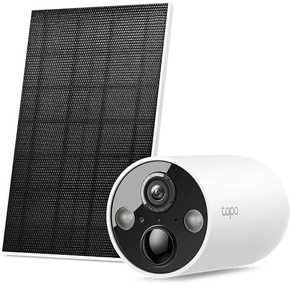 Cámara de Vigilancia IP - TP-Link Tapo C425 Kit, Seguridad WiFi con Batería y Panel Solar, Detección IA Gratuita, 2K QHD, Visión Nocturna Color