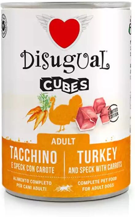 Disugual Cubes Cão Peru e Cenouras 6 unid x 400g