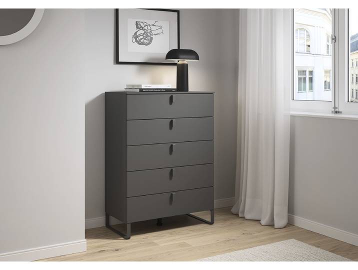 Commode Liora - 110 cm 40cm Gris/Graphite