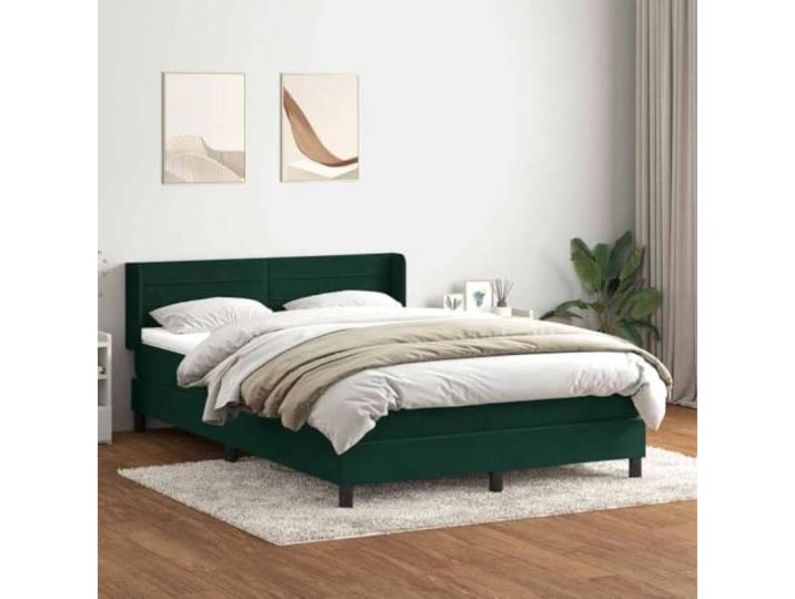 RJPLMFV Bett, Lattenrost, Velours, Grün, 160 x 220 cm, Taschenfederkernmatratze