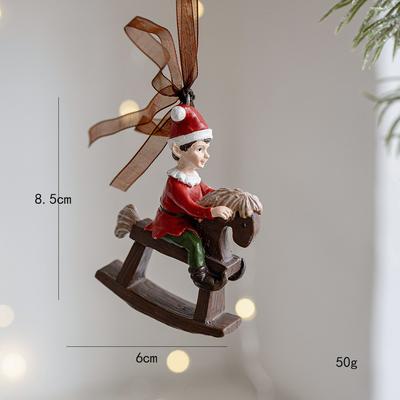 Top Demand Picks Three dimensional Christmas Tree Pendant, Retro Bell Resin Pendant, New Christmas Decoration, Holiday Decorative Gift trojan