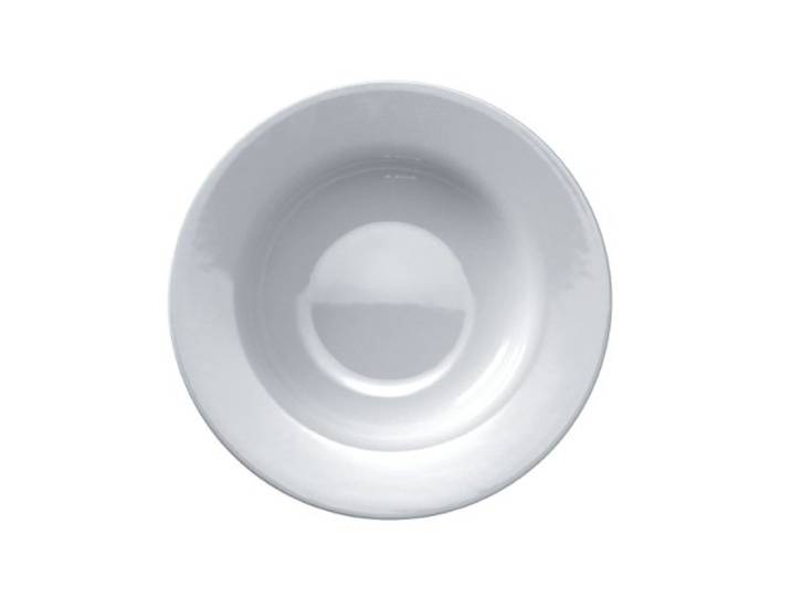 A di Alessi - AJM28/2 - Platebowlcup - Assiette Creuse en Porcelaine Blanche - Set de 4 Pièces
