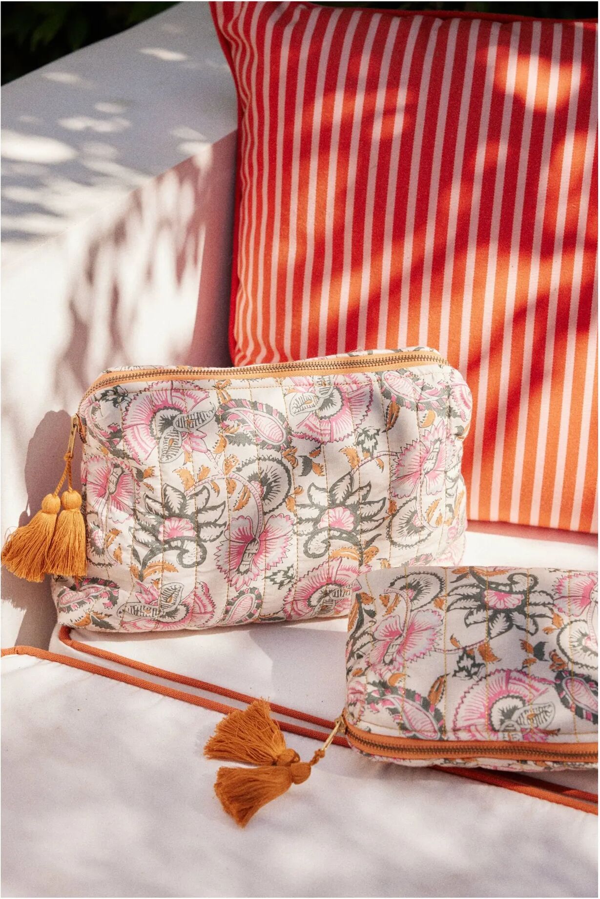Louise Misha Pochette Teiki en coton bio Rose S