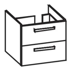 Artiqua 412 Waschtischunterschrank für Connect Space E1325 Becken rechts, Graphit Struktur quer, 412 412-WU2L-I56-7070-401