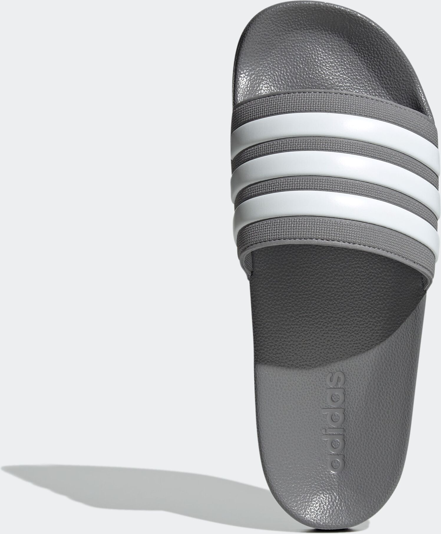 Badesandale ADIDAS SPORTSWEAR "SHOWER ADILETTE", Damen, Gr. 38, grau (grau three, ftwr weiß, grau three), Synthetik, Schuhe Badesandale, Badelatschen grau three, ftwr weiß, grau three 38