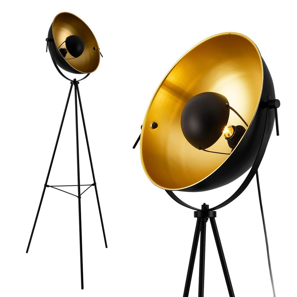 lux.pro Stehleuchte, Schwarz, Metall, 40x158x40 cm, Lampen & Leuchten, Innenbeleuchtung, Stehlampen, Stehlampen