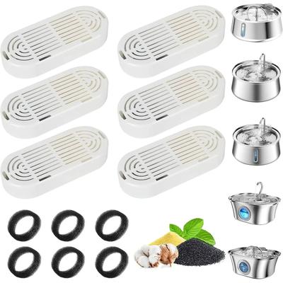 Uplift Essentials 6 Piece Premium Circular Replacement Filters For Pet Fountains 6 Piece Premium Circular Replacement Filters For Pet Fountains
