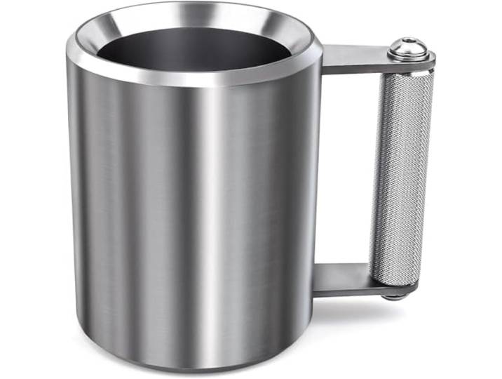 mujaxect Schwerer Becher, 10 kg Edelstahlbecher, super schwerer Kurzhantel, Fitness, Sport, Fitnessstudio, Training, Kaffeeliebhaber, Geschenk