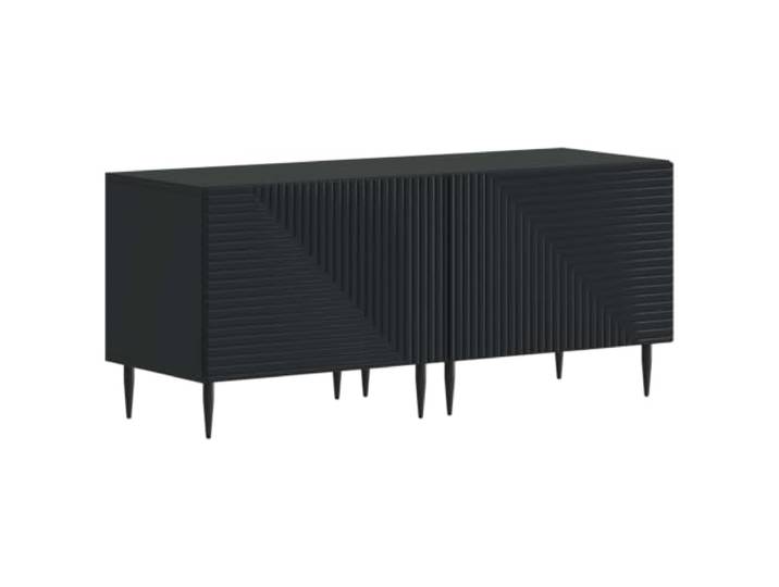 Favemtsl TV-Schrank 2er Set Schwarz aus Holzwerkstoff, 49x35x43 cm Vielseitig im Schlafzimmer nutzbar: Die umkehrbare 90-Grad-Pendeltür passt sich flexibel an jeden Raumgrundriss an.