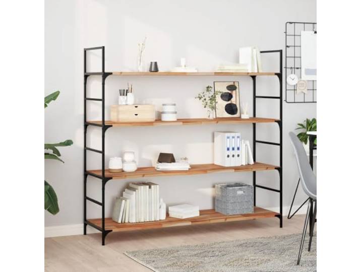 IBUQDDV Schweberegale 4 STK. 160x40x2 cm Massivholz Akazie Ölbehandelt Massives Akazienholz, ölbehandelt, wandmontiert, platzsparend, vielseitig einsetzbar, einzigartige Maserung, DIY-Muster