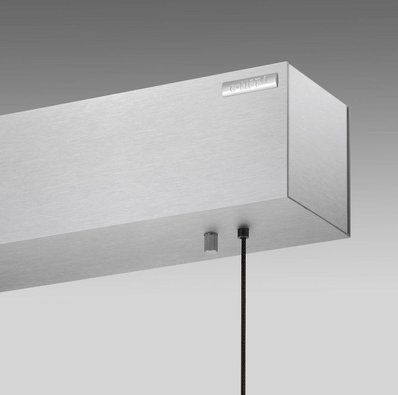Pure Hängeleuchte E-Motion, dimmbar, alu / grau / zink, für Wohn- / Esszimmer, Aluminium, Modern