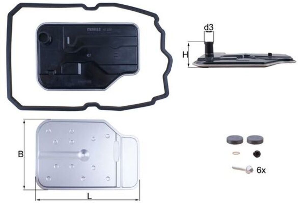 Ölfilter, automatisches Getriebe MAHLE KNECHT HX230KIT