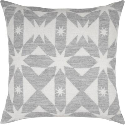 Dekokissen PAD "BIRTH", grau (creme, weiß, sterne gemustert), B:55cm L:55cm, Acryl, Baumwolle, Polyester, Dekokissen_Sitzkissen_Kissenhüllen, Sanfte Farben und lebensfrohe Motive für eine leichte Atmosphäre