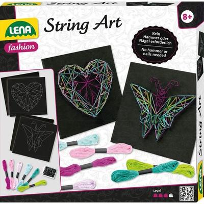 String Art Schmetterling & Herz, Faltschachtel