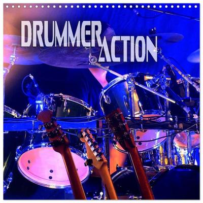Drummer Action (Wall Calendar 2026 12 × 12 Inch) CALVENDO 12 Month Wall Calendar