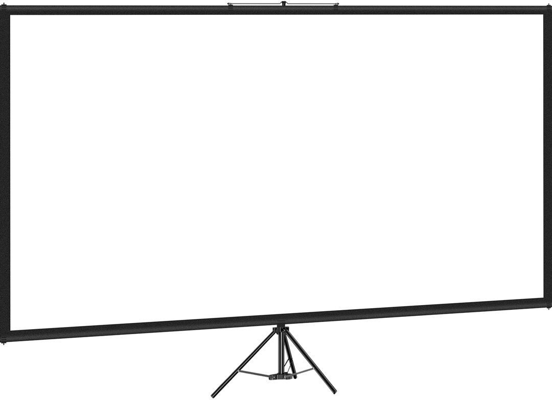 VEVOR Outdoor Portable Projector Screen Projector Screen Black;White 111.8cm H x 198.1cm W
