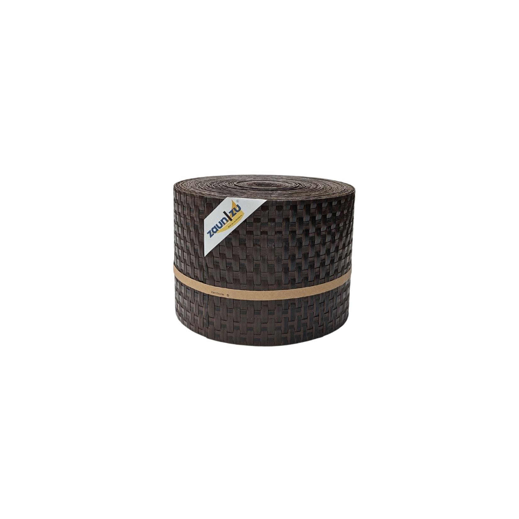 zaun zu® Sichtschutzstreifen Rattan PE für Doppelstabmatten Schwarzbraun 26m