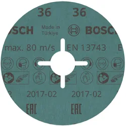 Bosch Professional Zubehör, Schleifmittel, PRO R780 Fiberscheibe, 115 mm, G36 (36)