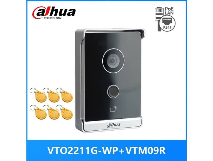 Dahua original VTO2211G-WP avec housse de pluie PoE IP Villa RFID station de porte, téléphone de porte, verrouillage de commande, application d'appel au téléphone