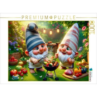 CALVENDO Puzzle Grillfest im Zwergengarten: Kulinarische Entdeckungen im Miniaturparadies | 1000 Teile Lege-Größe 64x48cm Foto-Puzzle für glückliche S